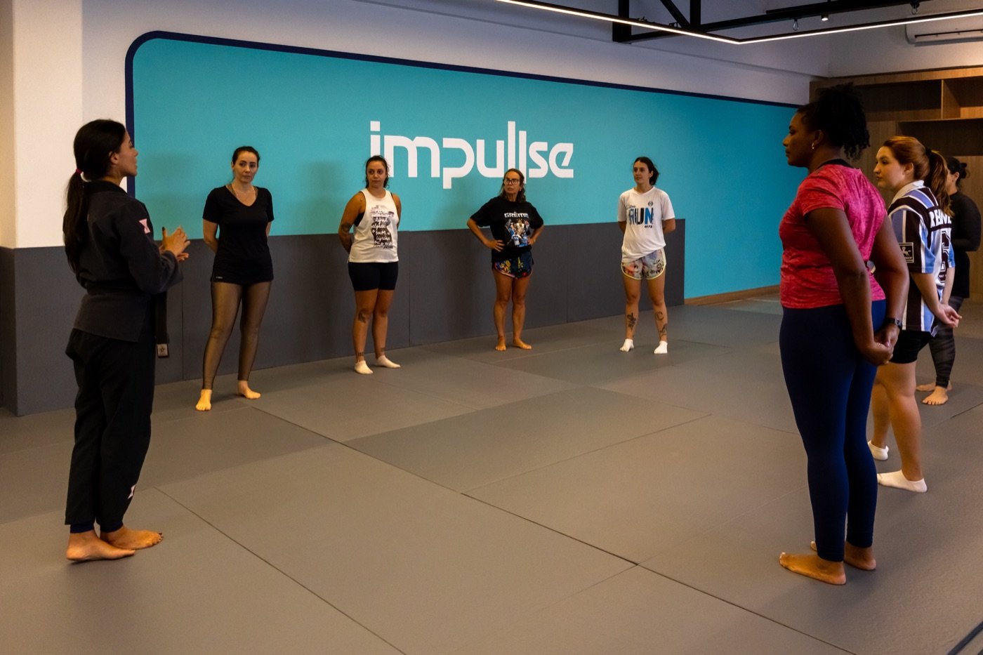 Aula no tatame da Impullse