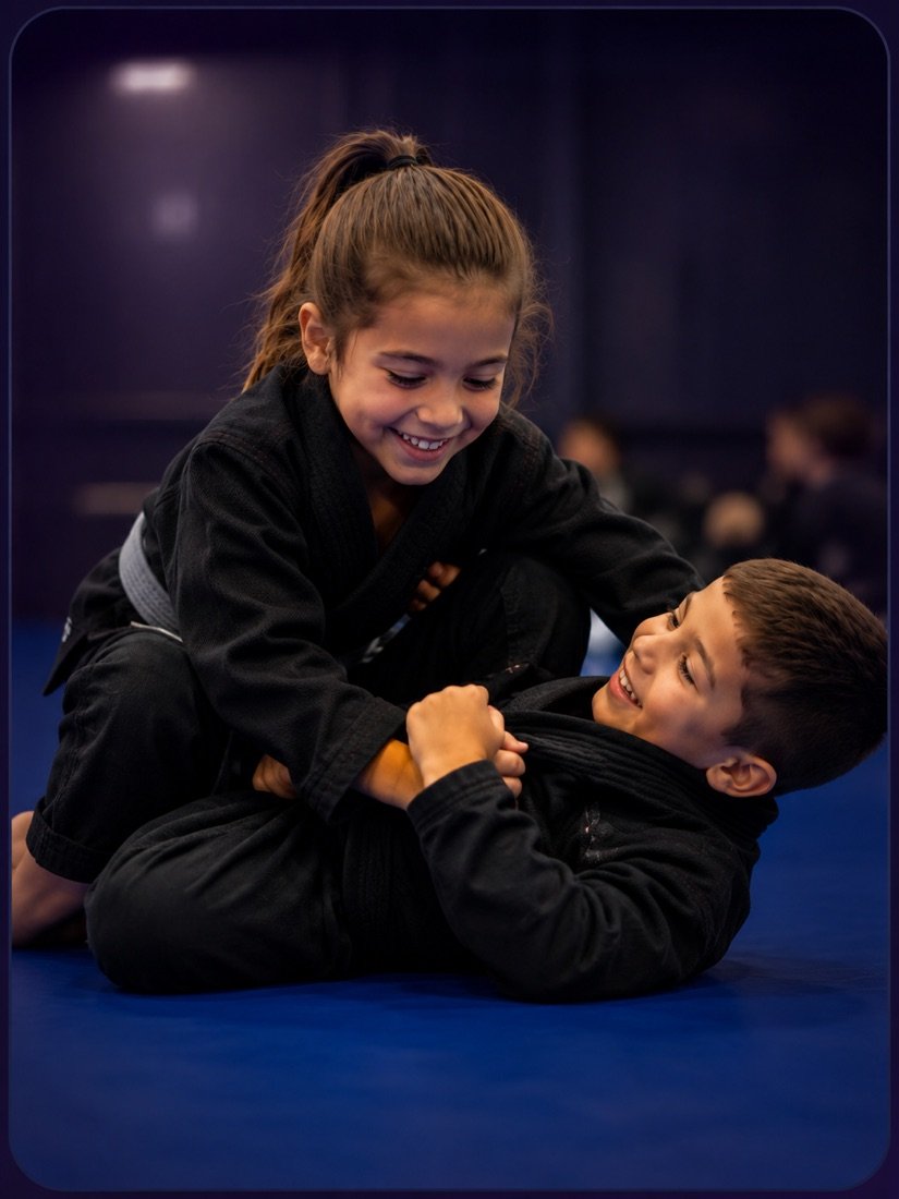 Atleta de Jiu-Jitsu de kimono